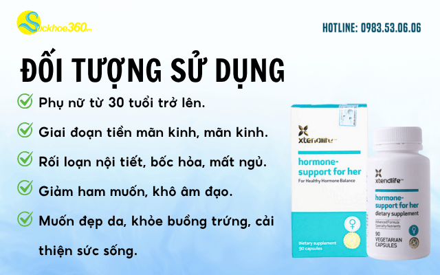 Hormone Support For Her Xtend-Life đối tượng sử dụng