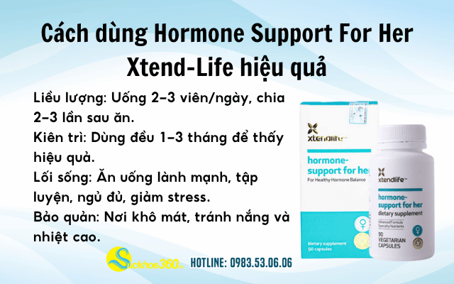 Hormone Support For Her Xtend-Life cách sử dụng