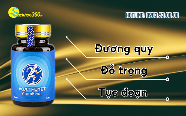 Hoạt Huyết Phục Cốt Hoàn thành phần
