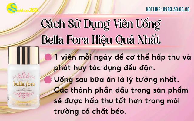 Viên uống Bella Fora Nhật Bản cách sử dụng