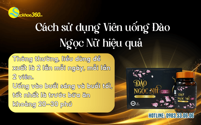 Viên Uống Đào Ngọc cách sử dụng