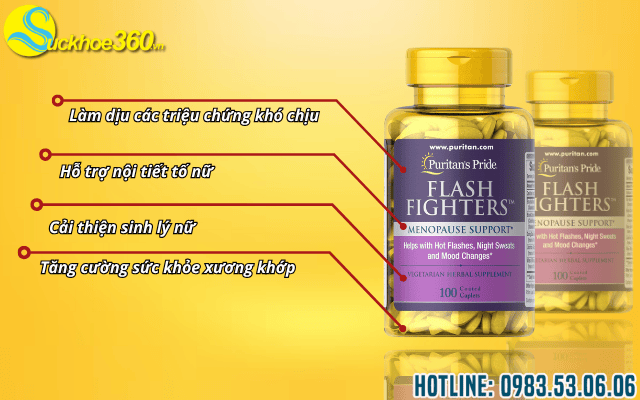 Công dụng nổi bật của Puritan's Pride Flash Fighters đối với phụ nữ mãn kinh