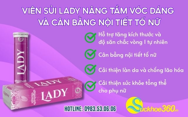 Công dụng chính của Viên Sủi Lady