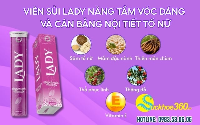 Thành phần Viên Sủi Lady