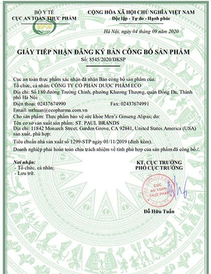 giấy đăng ký alipas