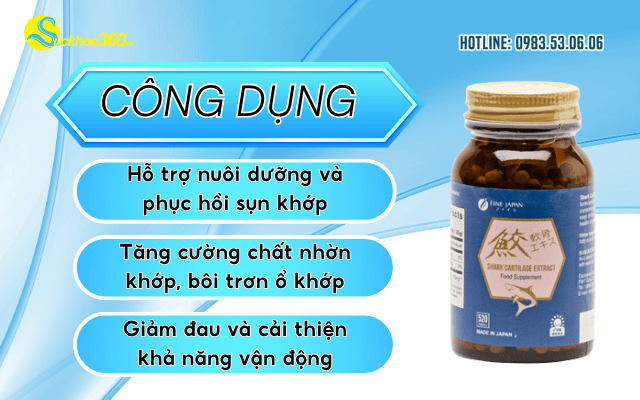 Shark Cartilage Extract Nhật Bản công dụng