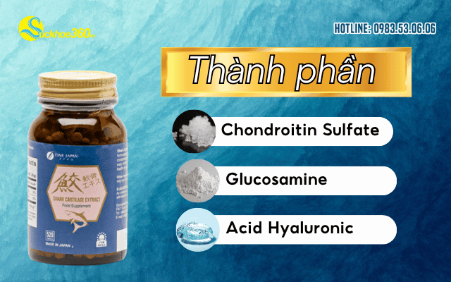 Shark Cartilage Extract Nhật Bản thành phần