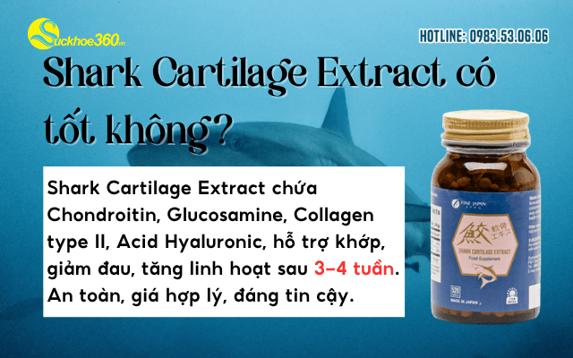 Shark Cartilage Extract Nhật Bản có tốt không