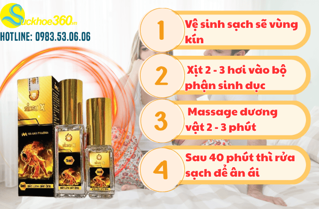 Cách sử dụng chai xịt Sìn Sú X hiệu quả