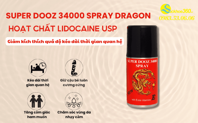 Super Dooz 34000 Spray Dragon công dụng