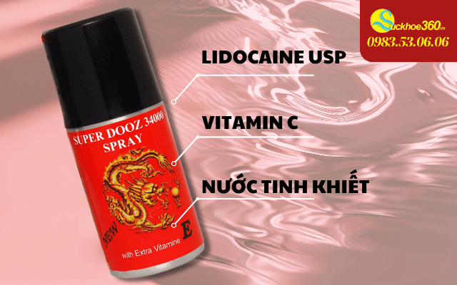 Super Dooz 34000 Spray Dragon chính hãng thành phần