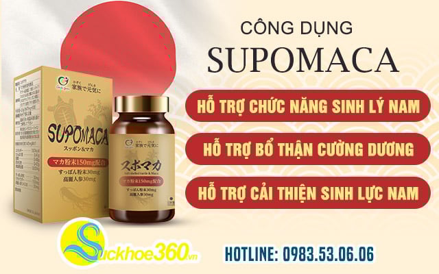 Công dụng chính của viên uống Supomaca