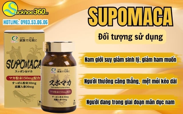 Đối tượng sử dụng Viên uống Supomaca là ai?