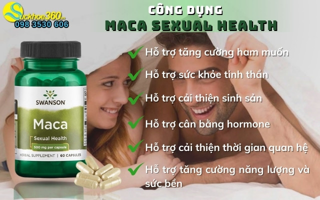 Công dụng chính của Swanson Maca Sexual Health