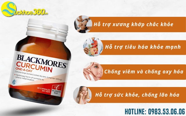 Công dụng nổi bật của Blackmores Curcumin One-A-Day