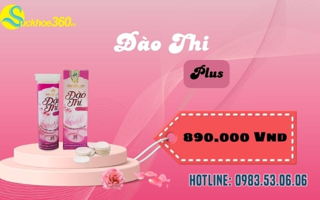 Giá bán viên sủi Đào Thi Plus bao nhiêu?