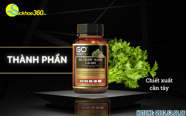 Thành phần chính có trong viên uống Go Celery 16000 Go Healthy