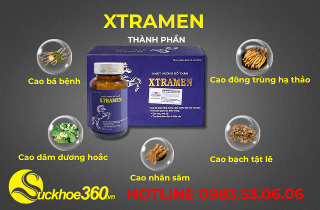 Thành phần trong 1 viên Xtramen bao gồm những gì?