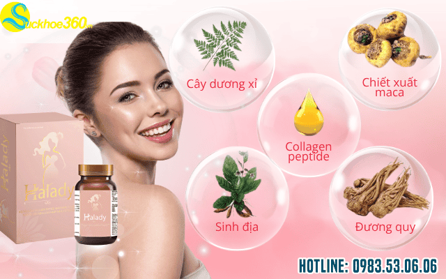 Các thành phần chính của viên uống Halady gồm những gì?