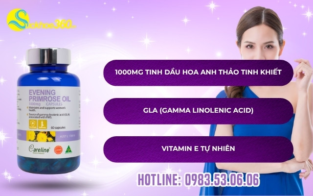 Thành phần chính có trong Careline Evening Primrose Oil 1000mg