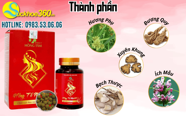 Thành phần chính của Hồng Tố Nữ Hồng Tâm