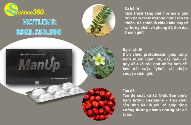 Thành phần chính của viên uống Man Up