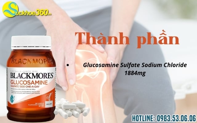 Thành phần chính của viên uống Blackmores Glucosamine 1500mg One-A-Day