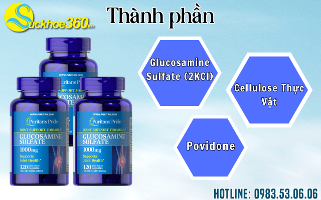 Thành phần của Puritan's Pride Glucosamine Sulfate 1000mg