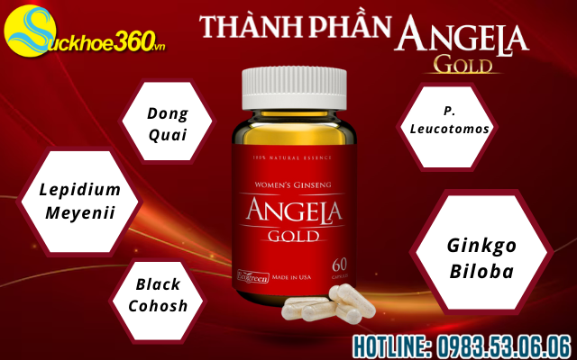 Thành phần nổi bật của viên uống Sâm Angela Gold