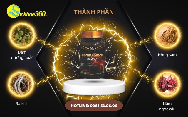 Viên uống Bổ Thận Men’s Thiên An gồm những thành phần nào?