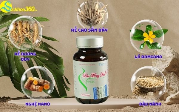 Thành phần viên uống Đào Hồng Đơn Venus