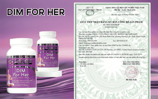 DIM FOR HER là sản phẩm hỗ trợ sức khỏe nữ