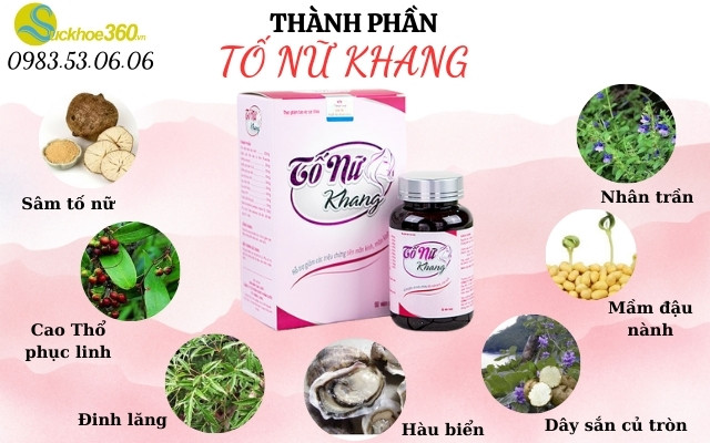 2. Thành phần của viên uống hỗ trợ tăng kích thước vòng 1 của Tố Nữ Khang