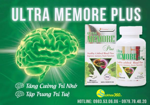 Ultra Memore Plus bổ não, cải thiện trí nhớ