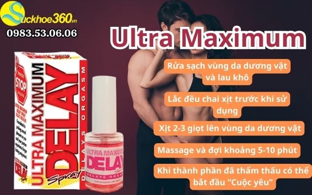 Hướng dẫn sử dụng Ultra Maximum Delay Spray