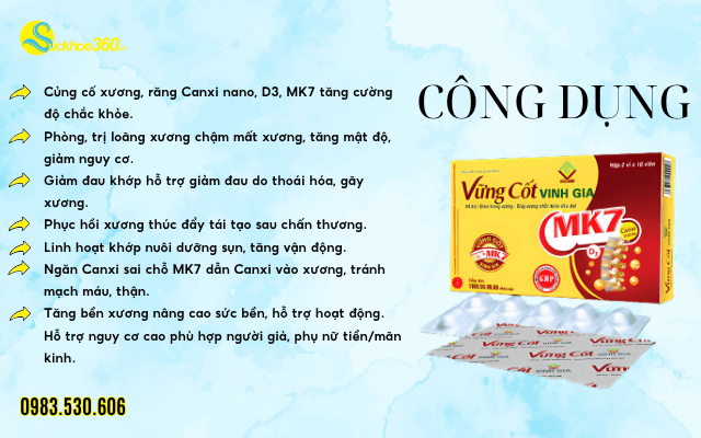 công dụng Vững Cốt Vinh Gia