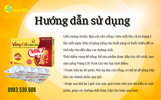 hướng dẫn sử dụng Vững Cốt Vinh Gia