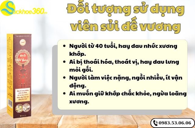 Đối tượng nên sử dụng viên sủi đế vương