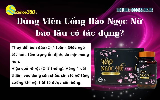 Viên Uống Đào Ngọc Nữ bao lâu có tác dụng