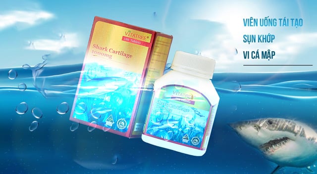 Vitatree Shark Cartilage 1000mg tái tạo sụn khớp, giảm viêm khớp