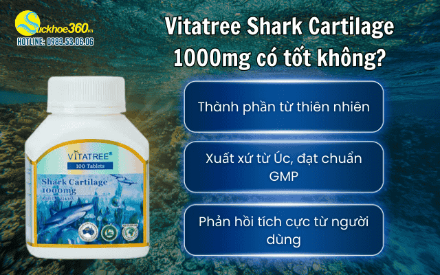 Vitatree Shark Cartilage 1000mg có tốt không