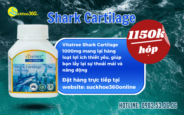 Vitatree Shark Cartilage 1000mg giá bao nhiêu