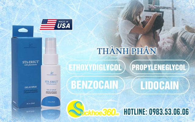 Thành phần sản phẩm Sta-Erect Delay Spray