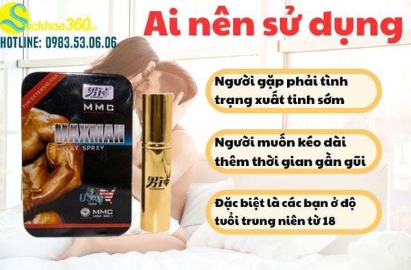 Đối tượng nên dùng Xịt Maxman USA