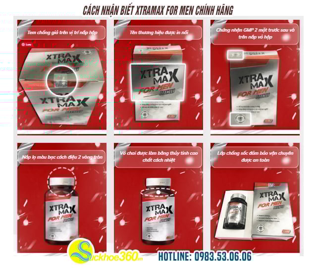 Cách phân biệt Xtramax For Men chính hãng