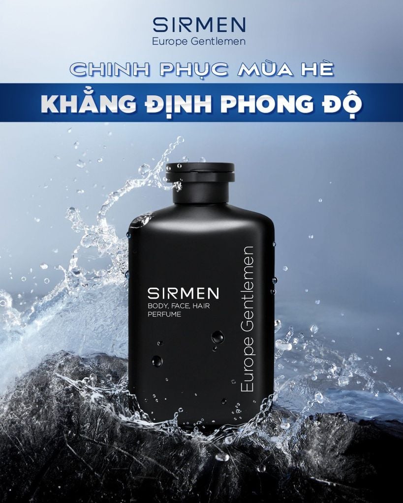 Sữa Tắm Gội Nam 4 in 1 Hương Nước Hoa Châu Âu SIRMEN Europe Gentlemen