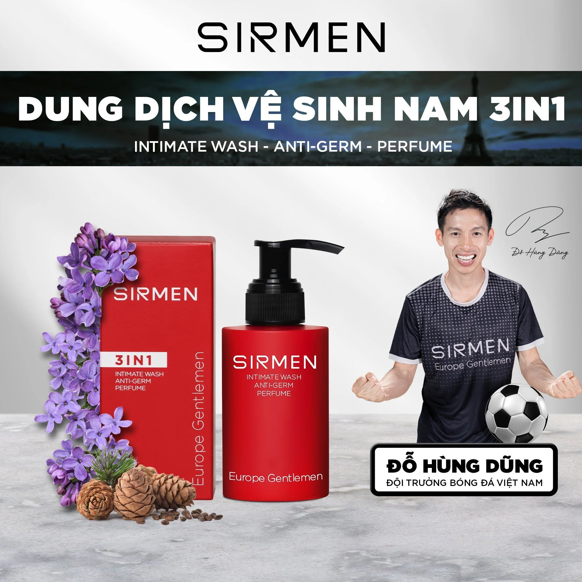 Dung Dịch Vệ Sinh Nam 3 in 1 SIRMEN Europe Gentlemen