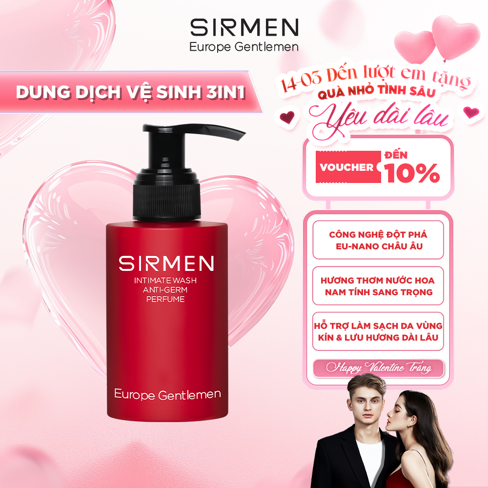 Dung Dịch Vệ Sinh Nam 3 in 1 SIRMEN Europe Gentlemen – Lựa Chọn Hoàn Hảo Cho Phái Mạnh