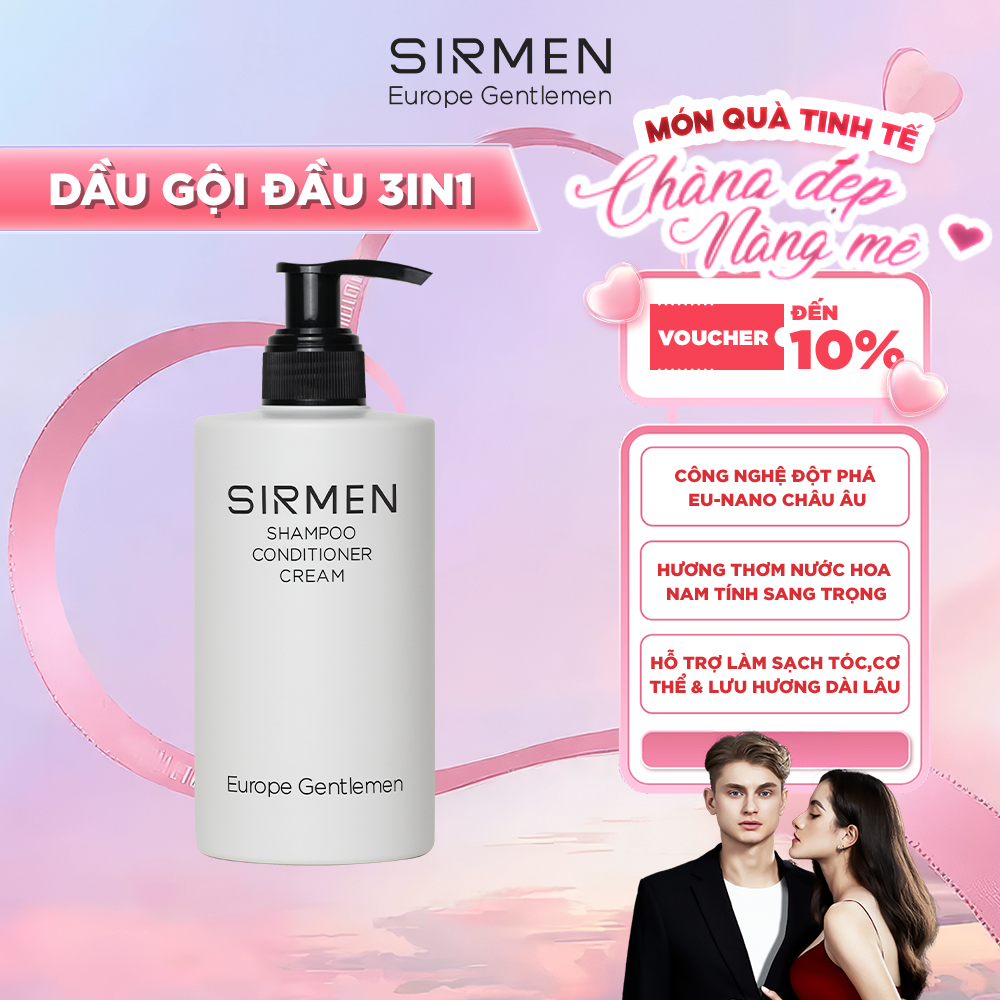 Dầu Gội 3in1 SIRMEN – Bí Quyết Chăm Sóc Tóc Nam Giới Hiện Đại