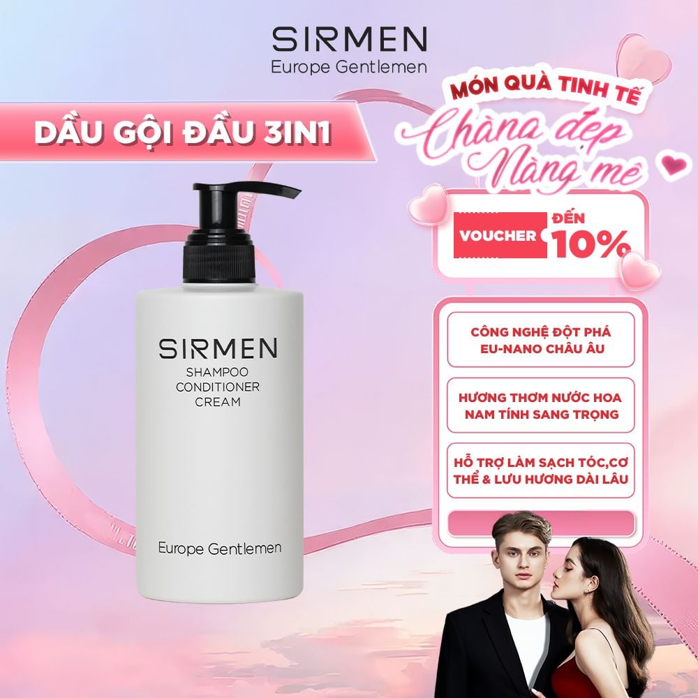 Dầu Gội 3in1 SIRMEN – Bí Quyết Chăm Sóc Tóc Nam Giới Hiện Đại